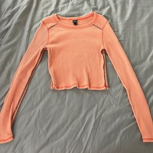 Peach long sleeve shirt